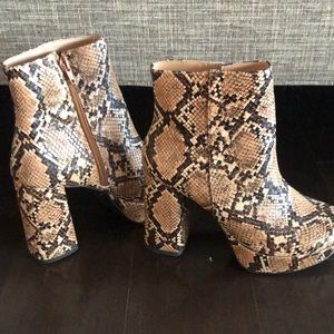 Steve Madden snakeskin boots